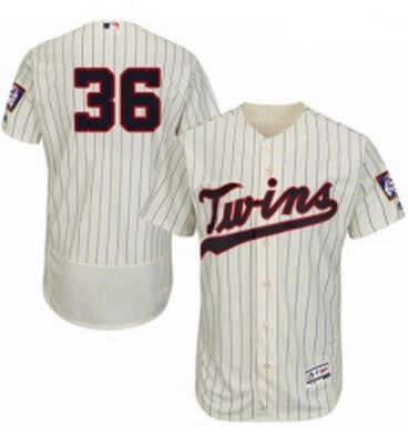 Mens Majestic Minnesota Twins 36 Robbie Grossman Authentic Cream Alternate Flex Base Authentic Colle