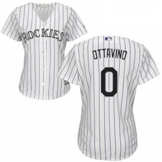 Womens Majestic Colorado Rockies 0 Adam Ottavino Authentic White Home Cool Base MLB Jersey