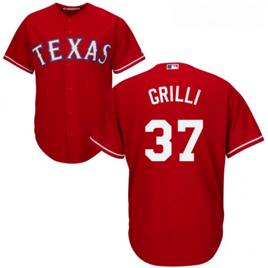 Youth Majestic Texas Rangers 37 Jason Grilli Replica Red Alternate Cool Base MLB Jersey