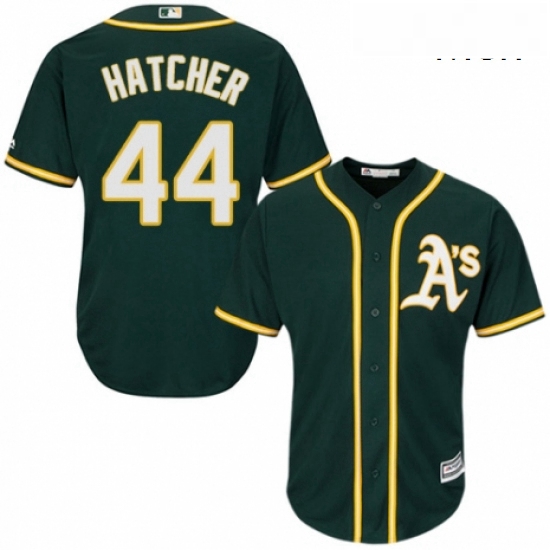 Mens Majestic Oakland Athletics 44 Chris Hatcher Replica Green Alternate 1 Cool Base MLB Jersey