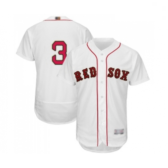 Mens Boston Red Sox 3 Babe Ruth White 2019 Gold Program Flex Base Authentic Collection Baseball Jers