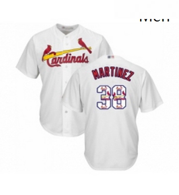 Mens St Louis Cardinals 38 Jose Martinez Authentic White Team Logo Fashion Cool Base Baseball Jersey