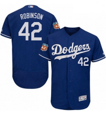 Mens Majestic Los Angeles Dodgers 42 Jackie Robinson Royal Blue Flexbase Authentic Collection MLB Je