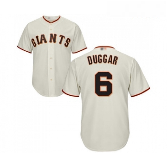 Mens San Francisco Giants 6 Steven Duggar Replica Cream Home Cool Base Baseball Jersey