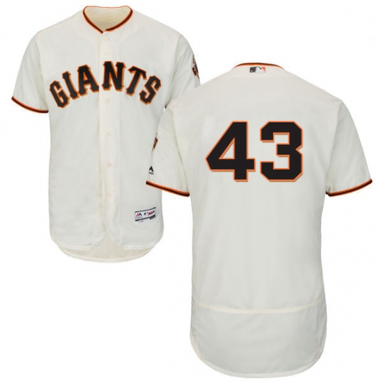 Mens Majestic San Francisco Giants 43 Dave Dravecky Cream Home Flex Base Authentic Collection MLB Je