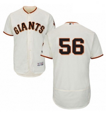 Mens Majestic San Francisco Giants 56 Tony Watson Cream Home Flex Base Authentic Collection MLB Jers