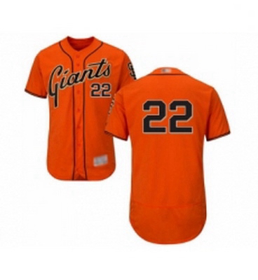 Mens San Francisco Giants 22 Yangervis Solarte Orange Alternate Flex Base Authentic Collection MLB J