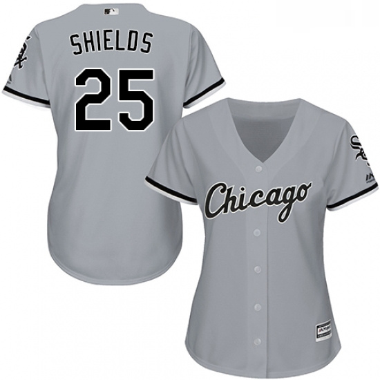 Womens Majestic Chicago White Sox 33 James Shields Replica Grey 