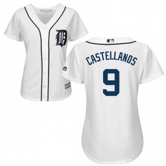 Womens Majestic Detroit Tigers 9 Nick Castellanos Authentic Whit