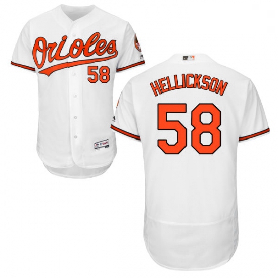 Mens Majestic Baltimore Orioles 58 Jeremy Hellickson White Flexb