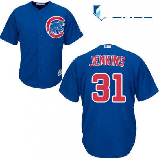 Mens Majestic Chicago Cubs 31 Fergie Jenkins Replica Royal Blue Alternate Cool Base MLB Jersey