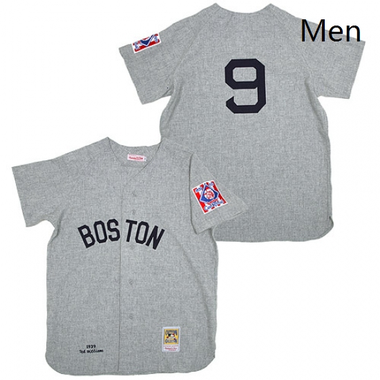Mens Mitchell and Ness 1939 Boston Red Sox 9 Ted Williams Replic