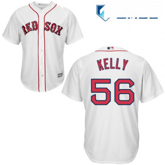 Mens Majestic Boston Red Sox 56 Joe Kelly Replica White Home Coo