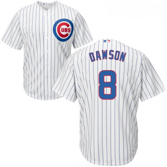 Youth Majestic Chicago Cubs 8 Andre Dawson Authentic White Home 