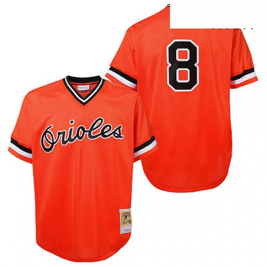 Mens Mitchell and Ness Baltimore Orioles 8 Cal Ripken Authentic 