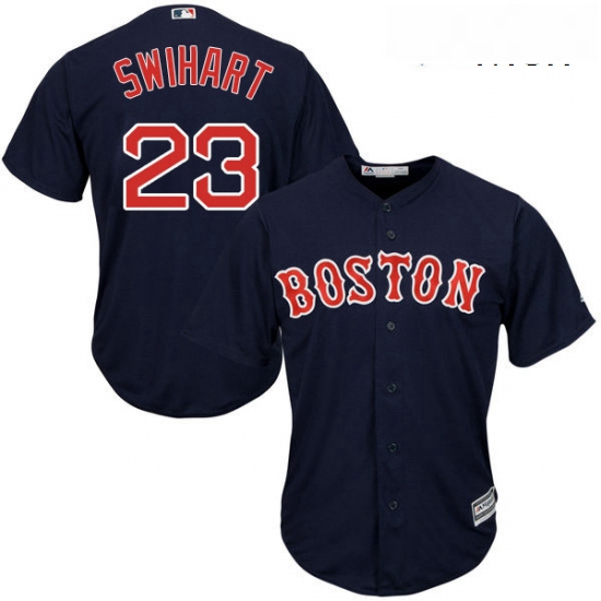 Mens Majestic Boston Red Sox 23 Blake Swihart Replica Navy Blue 