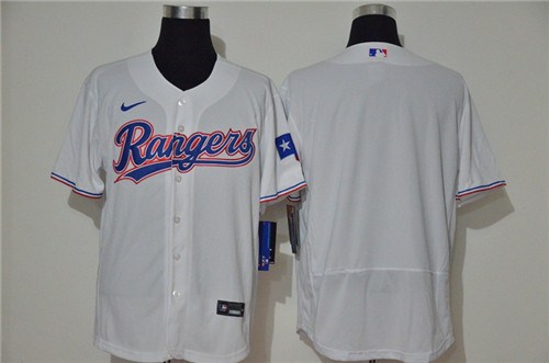 Rangers Blank White Nike 2020 Flexbase Jersey