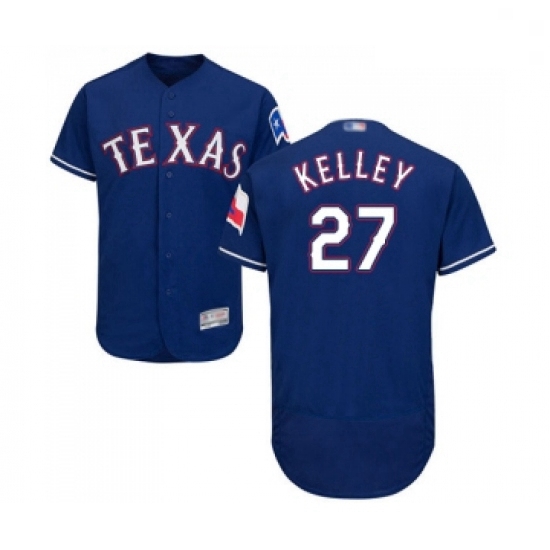 Mens Texas Rangers 27 Shawn Kelley Royal Blue Alternate Flex Base Authentic Collection Baseball Jers