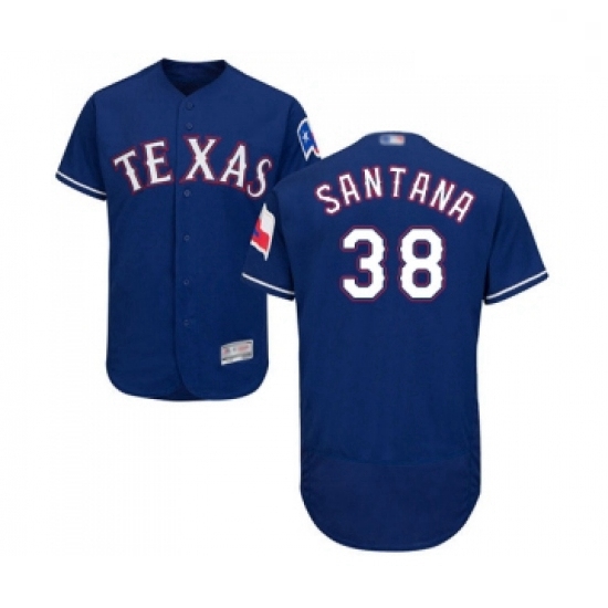 Mens Texas Rangers 38 Danny Santana Royal Blue Alternate Flex Base Authentic Collection Baseball Jer