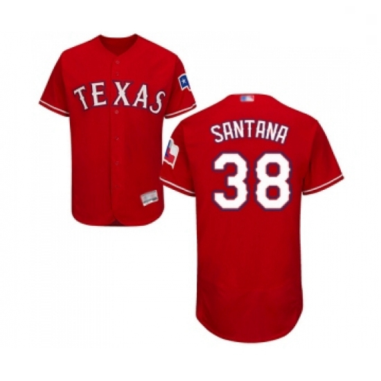 Mens Texas Rangers 38 Danny Santana Red Alternate Flex Base Auth