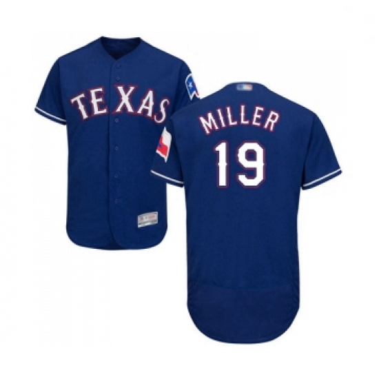 Mens Texas Rangers 19 Shelby Miller Royal Blue Alternate Flex Base Authentic Collection Baseball Jer