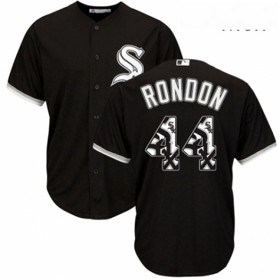 Mens Majestic Chicago White Sox 44 Bruce Rondon Authentic Black Team Logo Fashion Cool Base MLB Jers