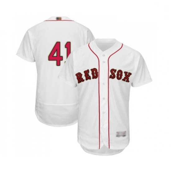 Mens Boston Red Sox 41 Chris Sale White 2019 Gold Program Flex Base Authentic Collection Baseball Je