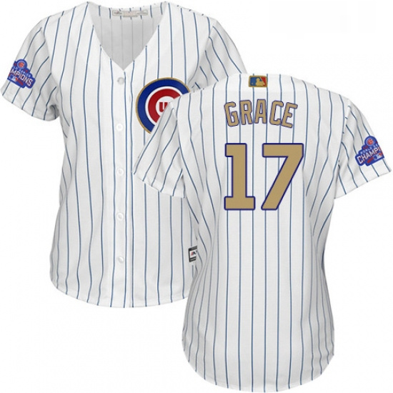 Womens Majestic Chicago Cubs 17 Mark Grace Authentic White 2017 