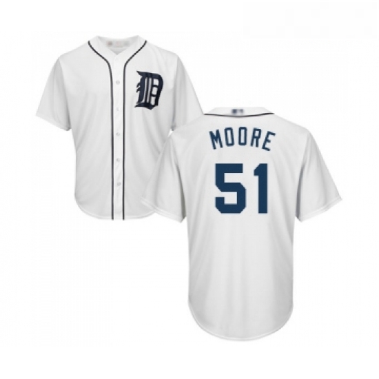 Youth Detroit Tigers 51 Matt Moore Replica White Home Cool Base Baseball Jersey