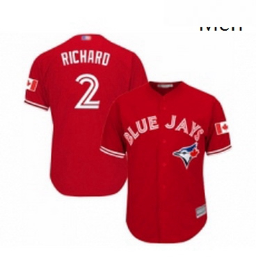 Mens Toronto Blue Jays 2 Clayton Richard Replica Scarlet Alterna