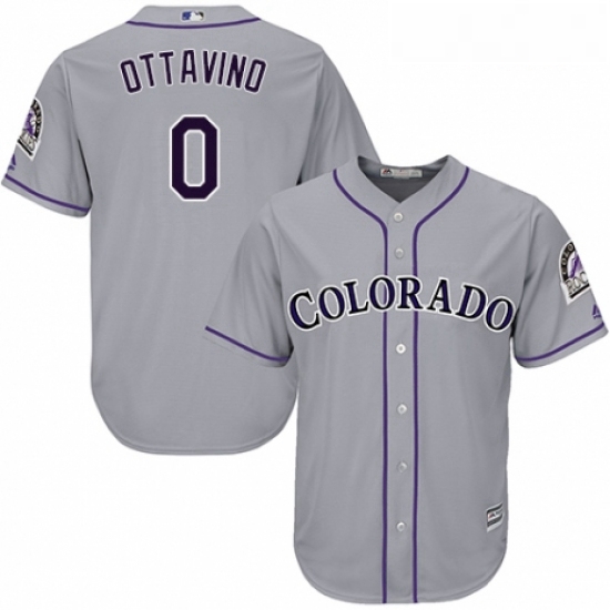 Youth Majestic Colorado Rockies 0 Adam Ottavino Authentic Grey Road Cool Base MLB Jersey