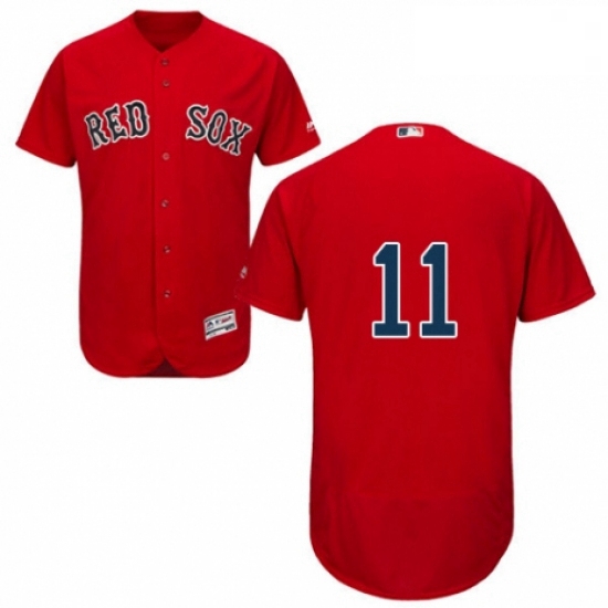 Mens Majestic Boston Red Sox 11 Rafael Devers Red Alternate Flex Base Authentic Collection MLB Jerse