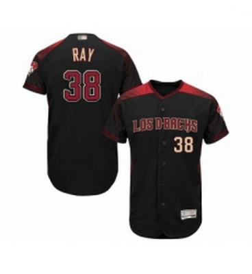 Mens Arizona Diamondbacks 38 Robbie Ray Black Alternate Authentic Collection Flex Base Baseball Jers