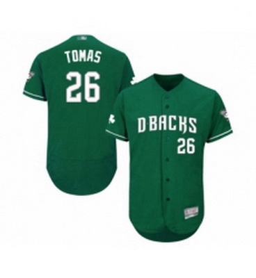 Mens Arizona Diamondbacks 26 Yasmany Tomas Green Celtic Flexbase Authentic Collection Baseball Jerse