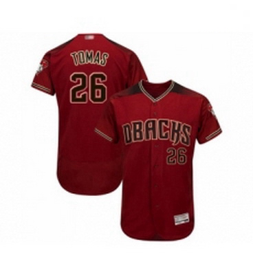 Mens Arizona Diamondbacks 26 Yasmany Tomas Red Alternate Authentic Collection Flex Base Baseball Jer