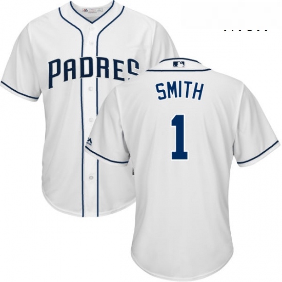 Mens Majestic San Diego Padres 1 Ozzie Smith Replica White Home Cool Base MLB Jersey