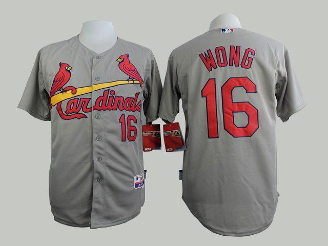 Men Red Cardinals 16 Kolten Wong Grey Cool Base Stitched Collection MLB Jersey