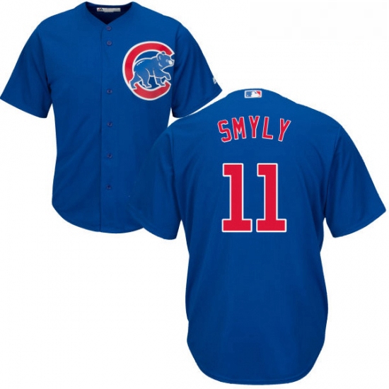 Youth Majestic Chicago Cubs 11 Drew Smyly Replica Royal Blue Alternate Cool Base MLB Jersey