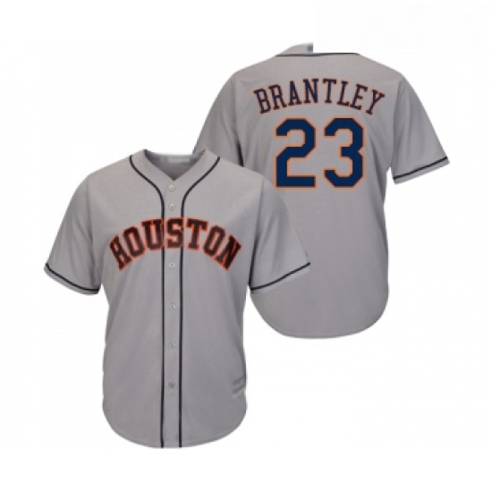 Youth Houston Astros 23 Michael Brantley Authentic Grey Road Cool Base Baseball Jersey