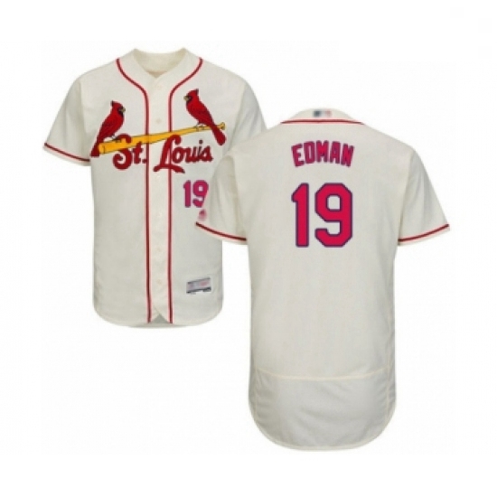 Men St. Louis Cardinals 19 Tommy Edman Cream Alternate Flex Base Authentic Collection Baseball Playe