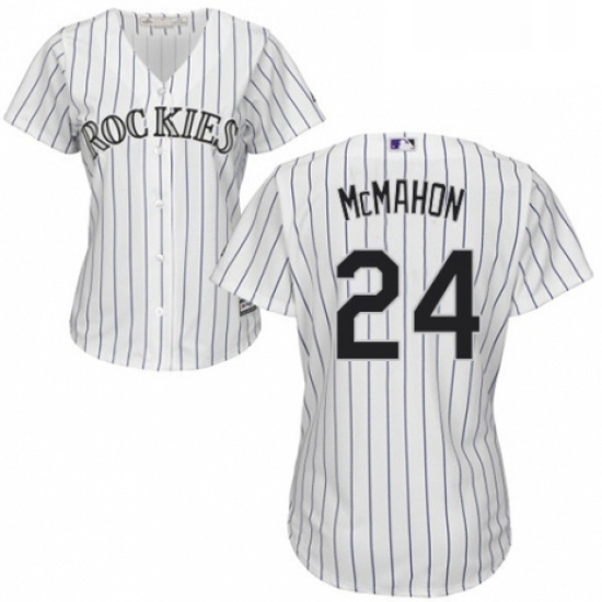 Womens Majestic Colorado Rockies 24 Ryan McMahon Authentic White Home Cool Base MLB Jersey