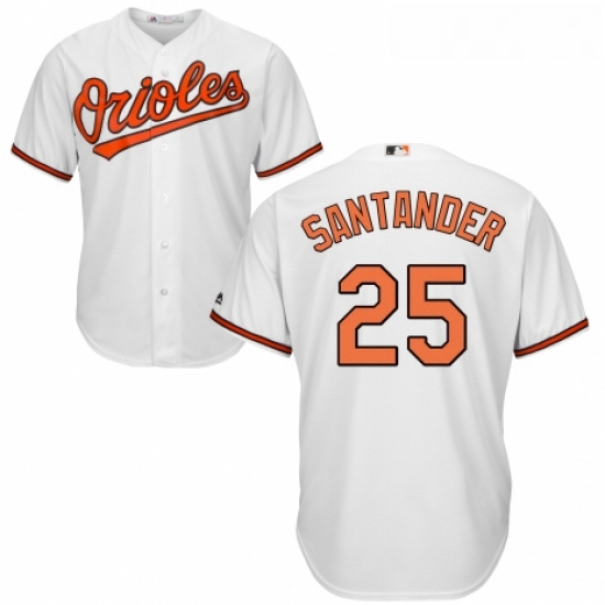 Youth Majestic Baltimore Orioles 25 Anthony Santander Authentic White Home Cool Base MLB Jersey