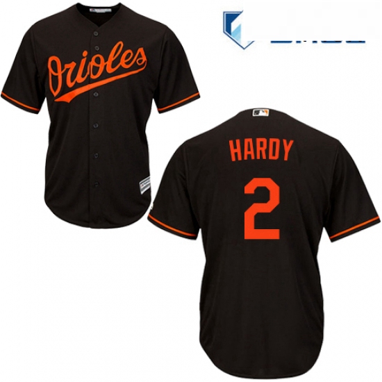 Mens Majestic Baltimore Orioles 2 JJ Hardy Replica Black Alternate Cool Base MLB Jersey