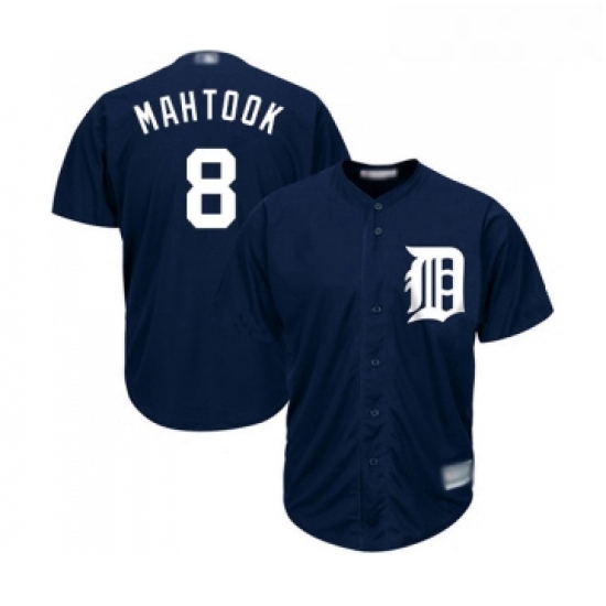 Youth Detroit Tigers 8 Mikie Mahtook Replica Navy Blue Alternate Cool Base Baseball Jersey