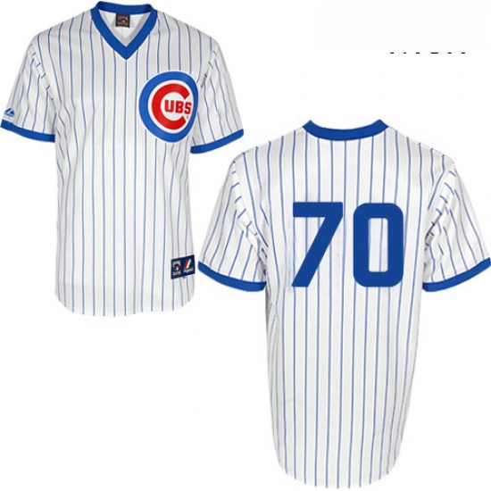 Mens Majestic Chicago Cubs 70 Joe Maddon Authentic White 1988 Turn Back The Clock Cool Base MLB Jers