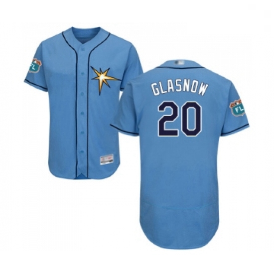 Mens Tampa Bay Rays 20 Tyler Glasnow Columbia Alternate Flex Base Authentic Collection Baseball Jers