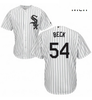 Mens Majestic Chicago White Sox 54 Chris Beck Replica White Home Cool Base MLB Jersey