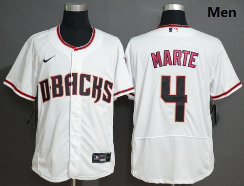 Diamondbacks 4 Ketel Marte White Nike Flexbase Jersey