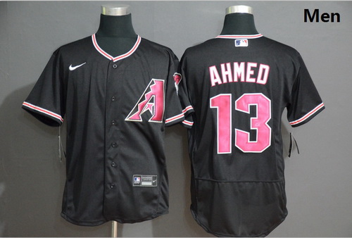 Diamondbacks 13 Nick Ahmed Black Nike Flexbase Jersey