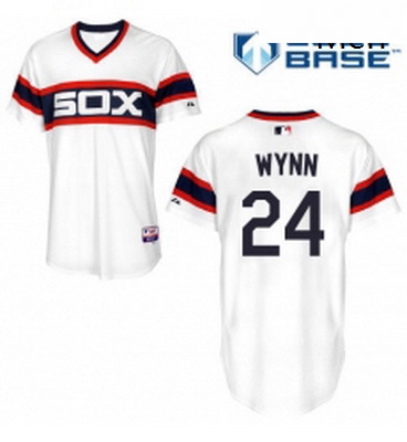 Mens Majestic Chicago White Sox 24 Early Wynn Replica White 2013 Alternate Home Cool Base MLB Jersey